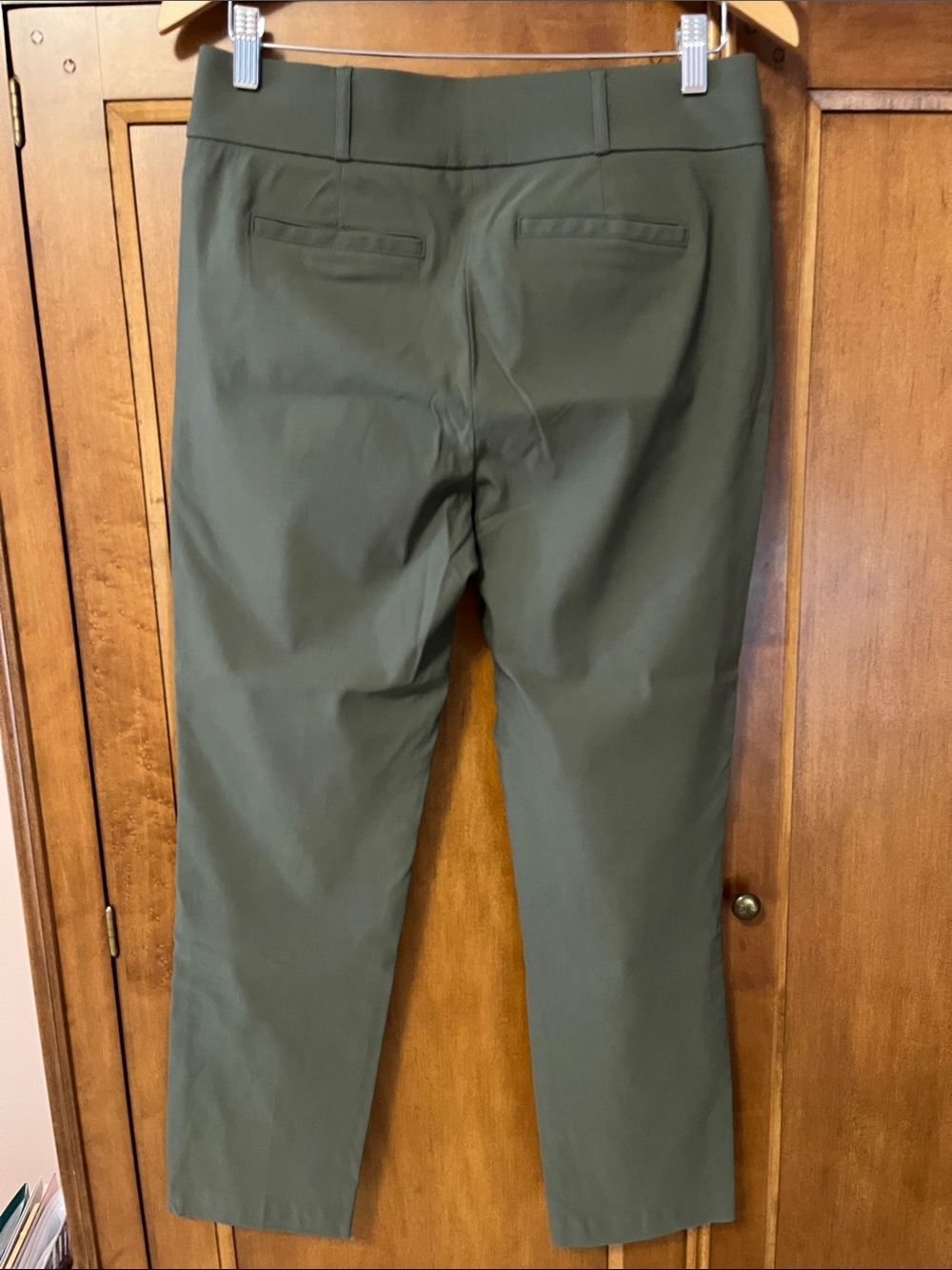 Simply Vera Vera Wang Olive Green Straight Leg Pants - Picture 2 of 3